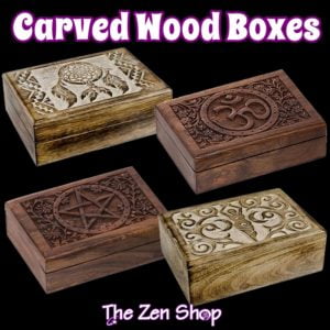 Carved Wooden Spiritual Boxes