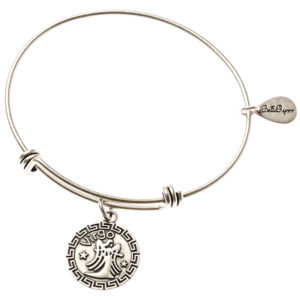 Virgo Silvertone Bangle Bracelet